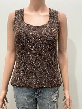 One Girl Who sweater tank top Size L